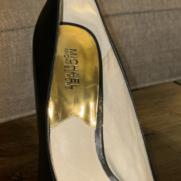 5” MK Michael Kors Designer Black Leather Hamilton 5” Pump Heels Shoes WMN 10M - Picture 14 of 16